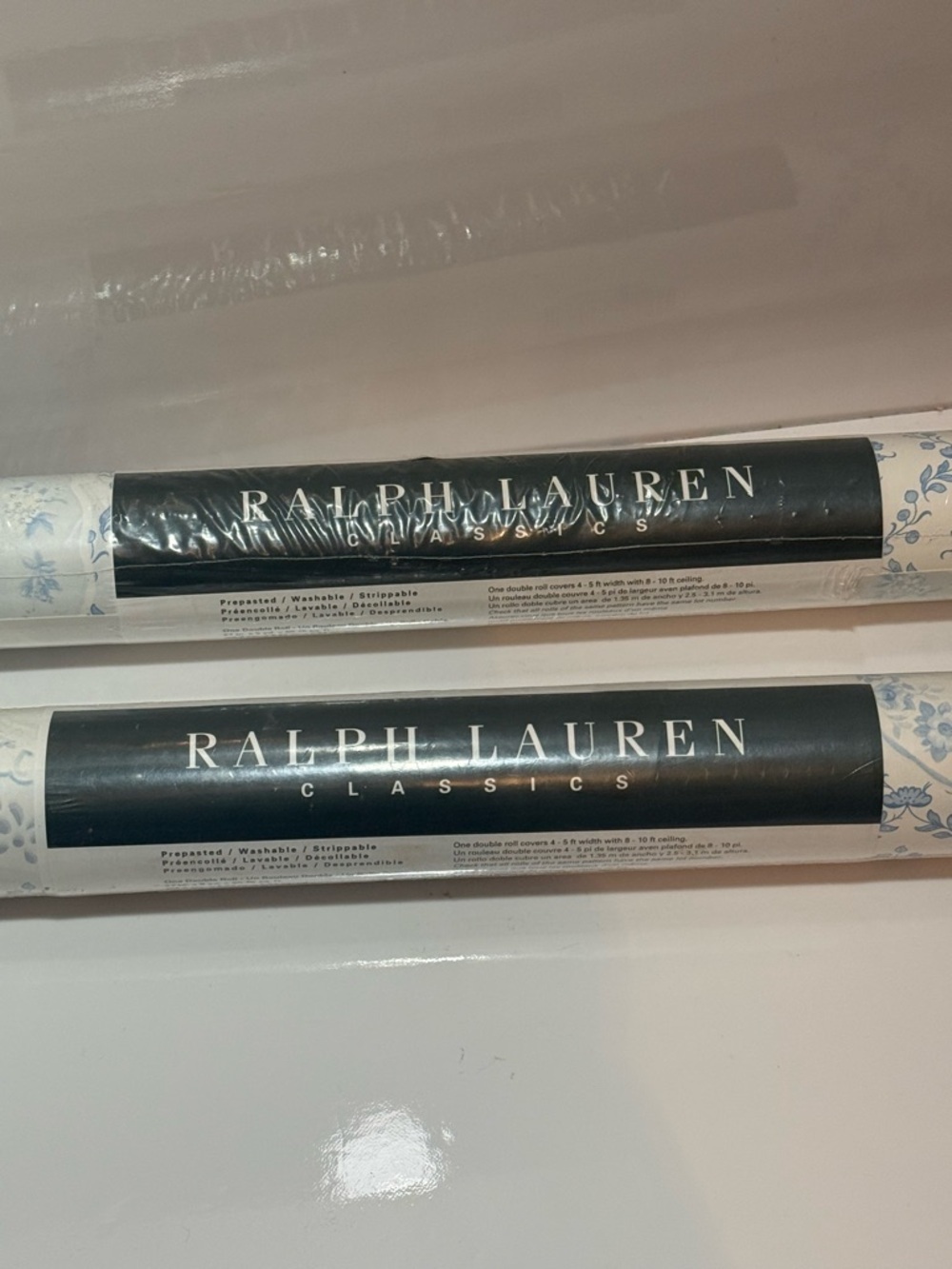 Vtg Ralph Lauren Classics  Wallpaper 2 ROLLS  Floral Double Roll LCW27044W Vinyl